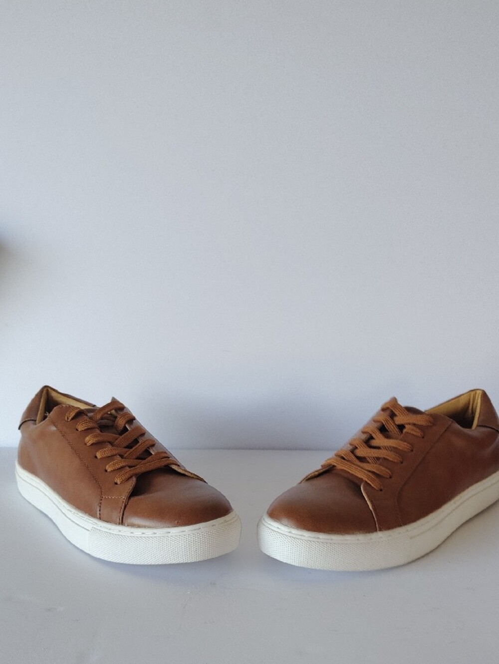 Ace Marks Low-Top Leather Sneakers in Brown - Clean Casual Men's 10 Like New - Picture 6 of 8